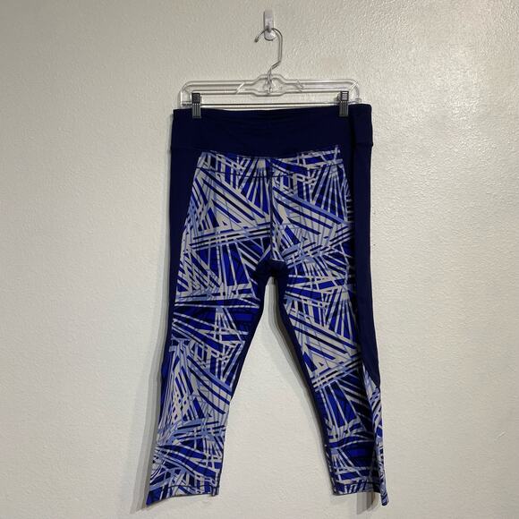 Calvin Klein Performance Navy Athletic Cropped Leggings Sz XL - Picture 1 of 11